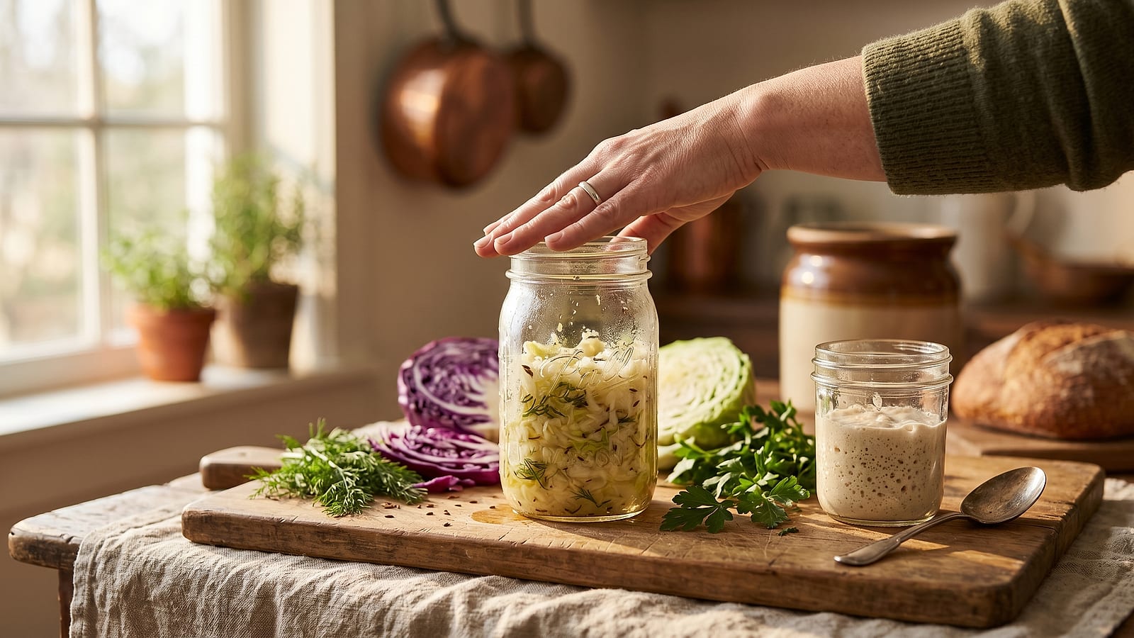 Close-up of traditional fermented foods, the protagonist ingredient of the protocol