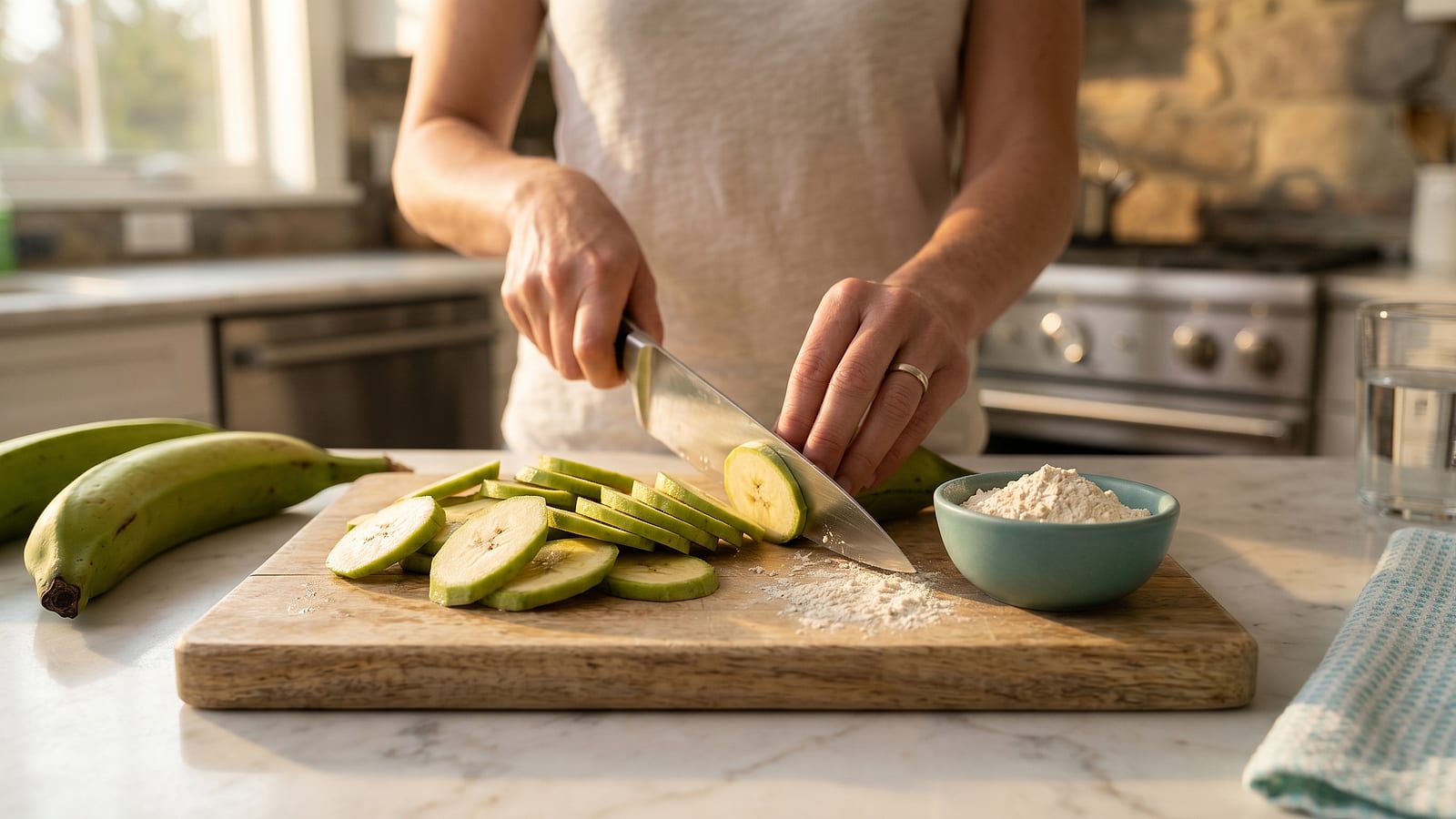 Close-up of Resistant starch, the protagonist ingredient of the protocol